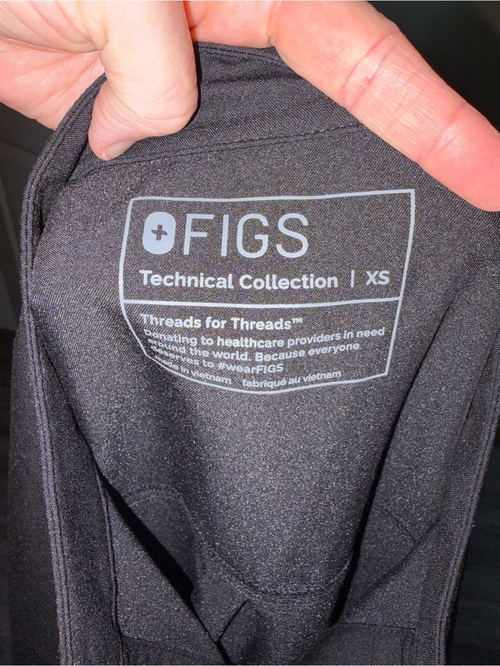 Figs Black Technical Collection Sleeveless Bodysuit - Picture 2 of 3